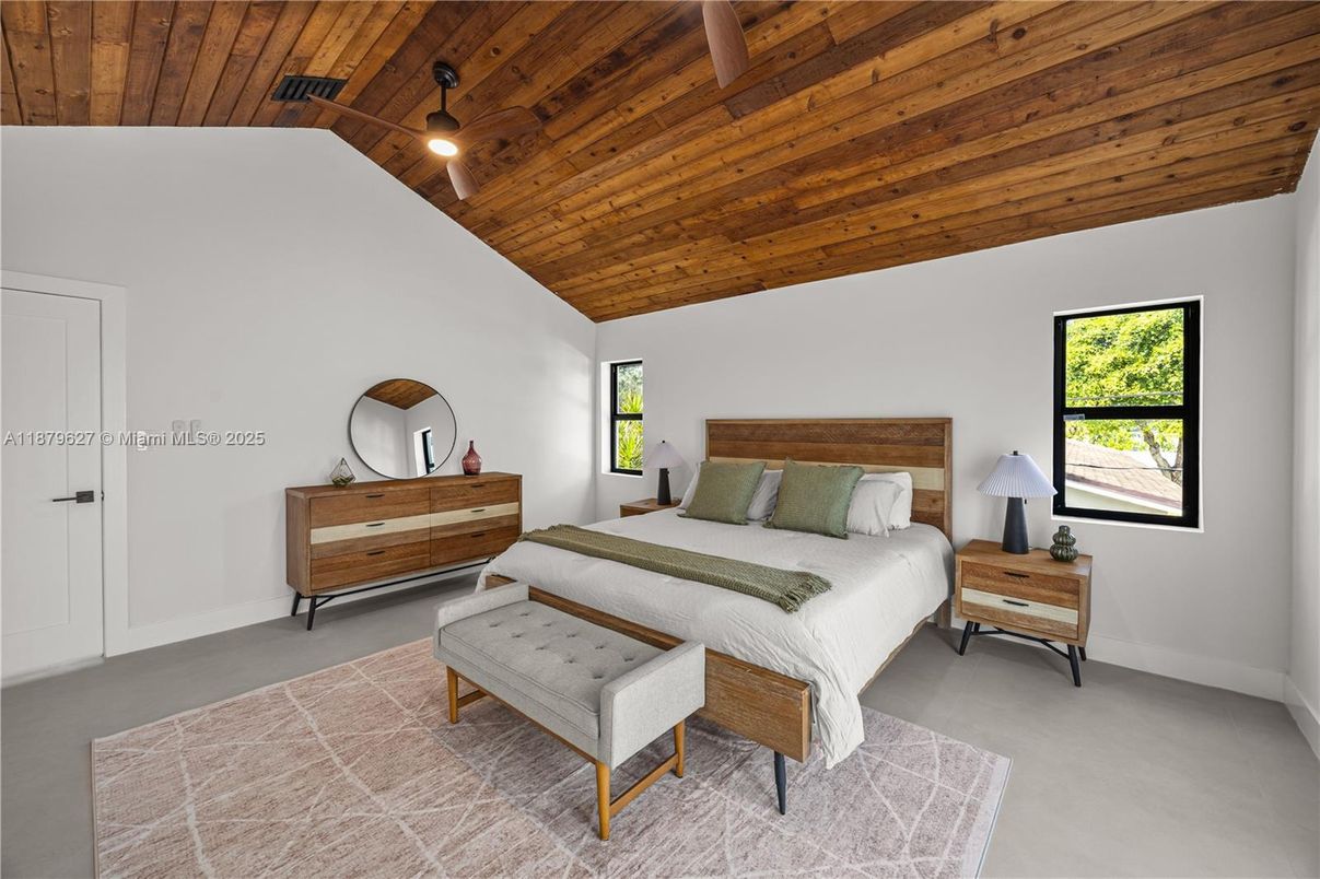 Bedroom, Interior, Wooden Ceilings