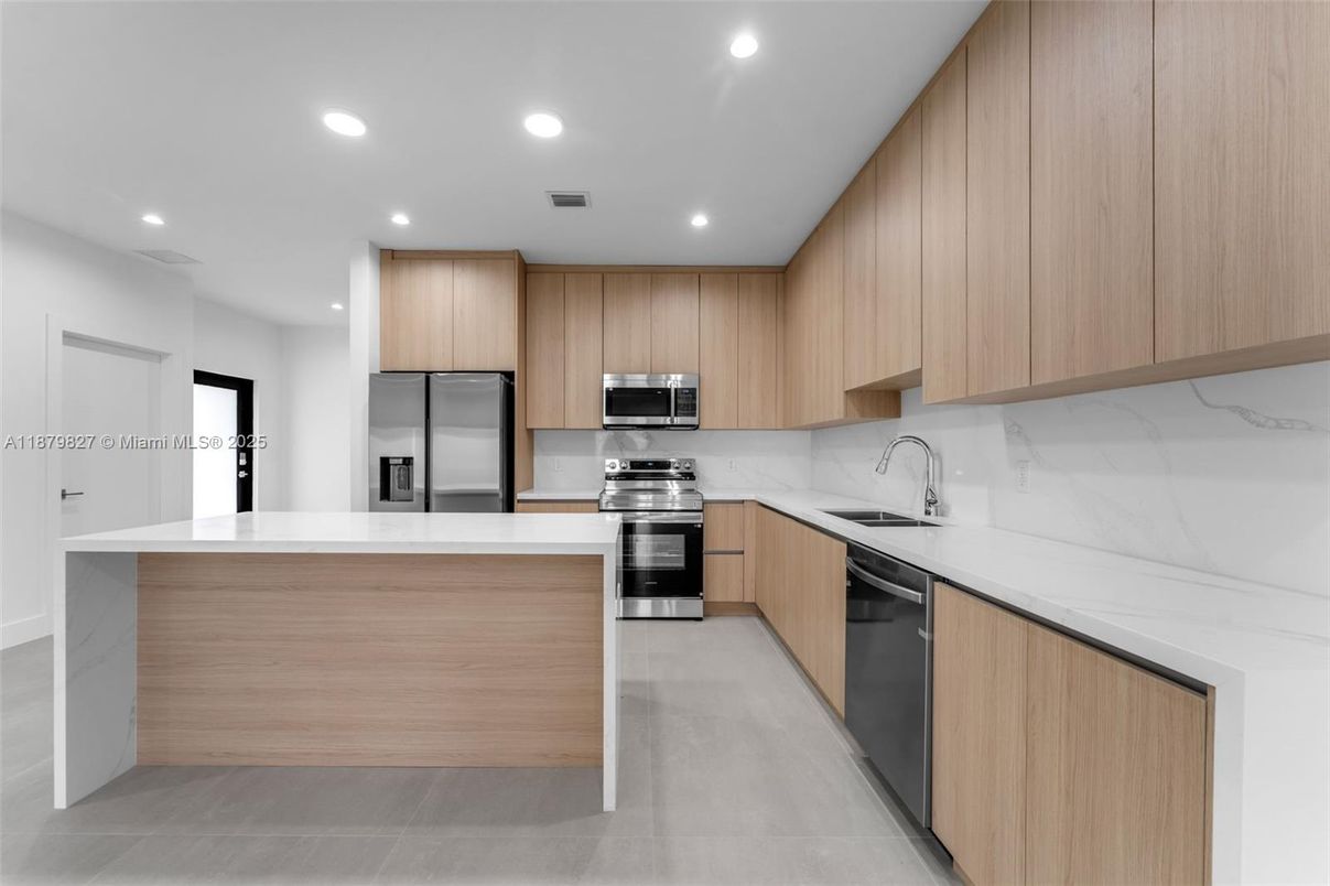Interior, Kitchen, Recessed Lighting, Stainless Steel Appliances