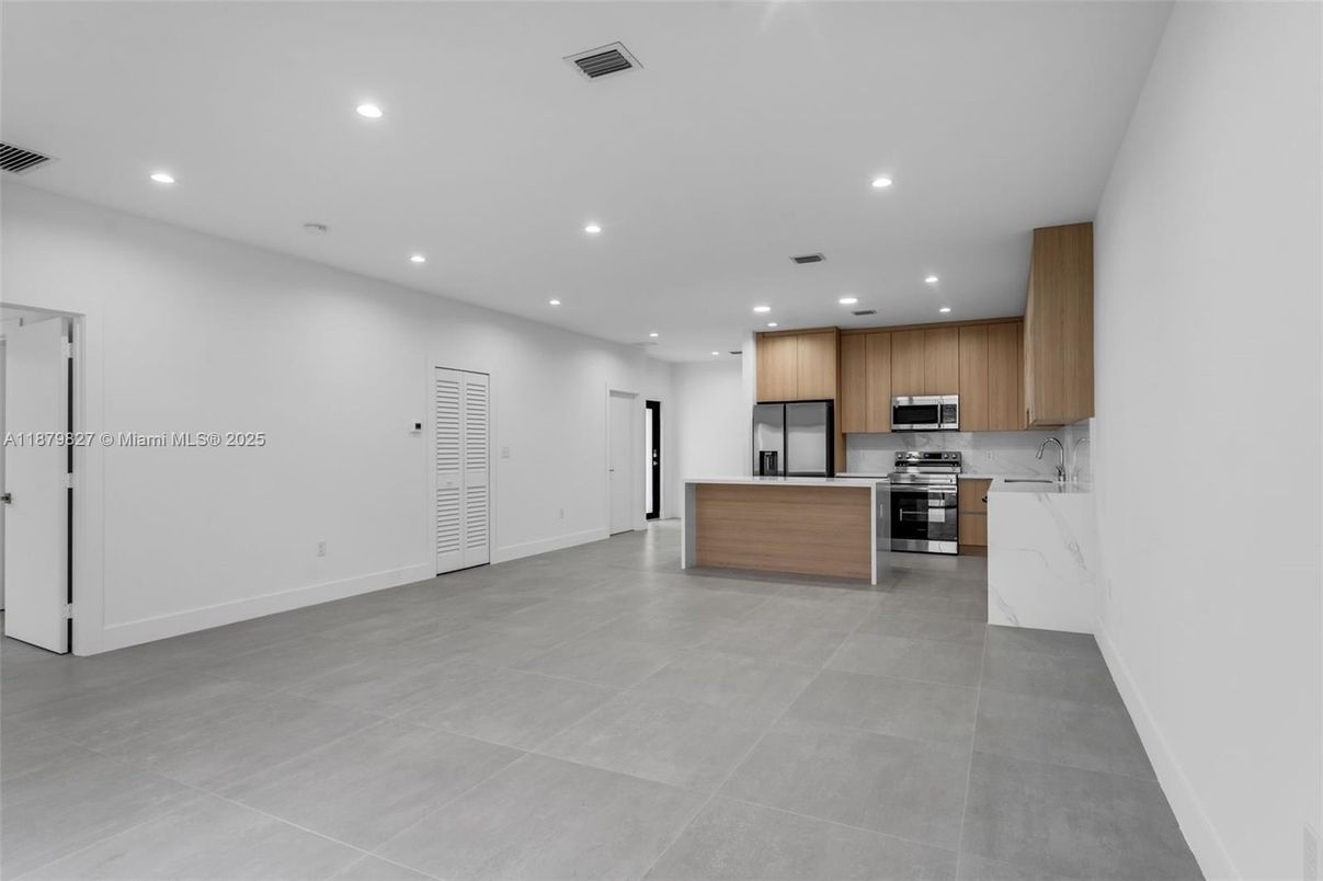 Interior, Kitchen, Recessed Lighting, Stainless Steel Appliances
