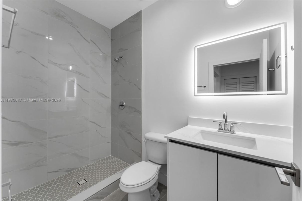 Bathroom, Glass Shower, Interior, Marble Walls