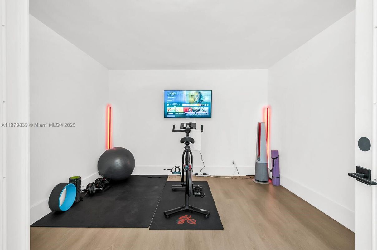 Fitness Equipment, Interior, Wood Texture Flooring