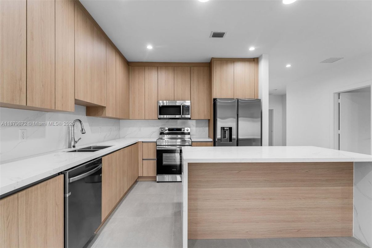 Interior, Kitchen, Recessed Lighting, Stainless Steel Appliances