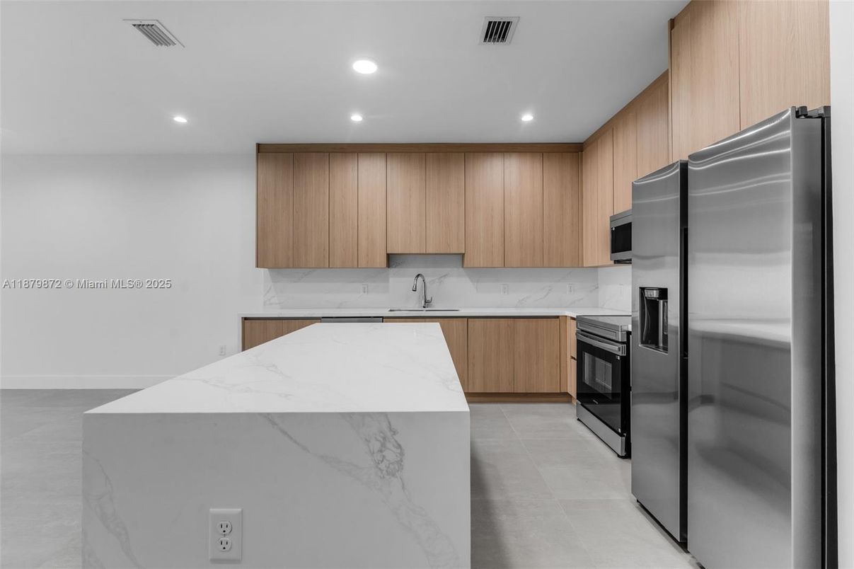 Interior, Kitchen, Recessed Lighting, Stainless Steel Appliances