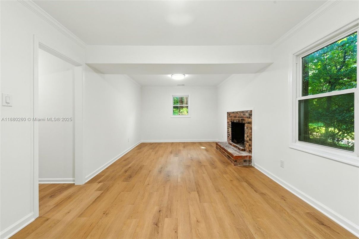 Empty room, Fireplace, Interior, Wood Texture Flooring