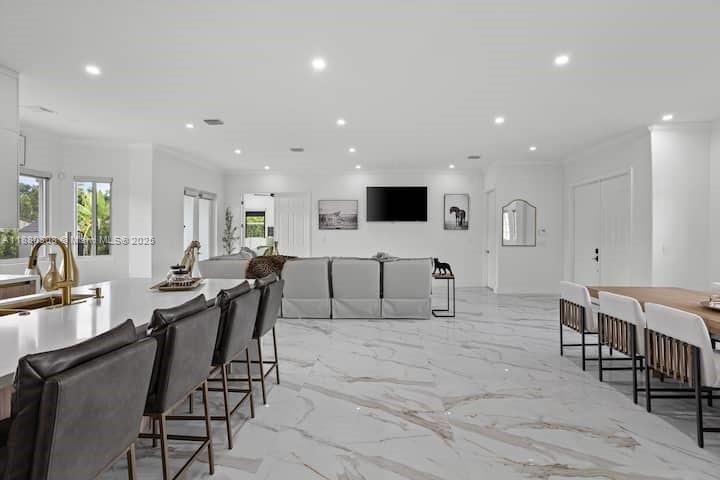 Interior, Living room, Marble, Recessed Lighting
