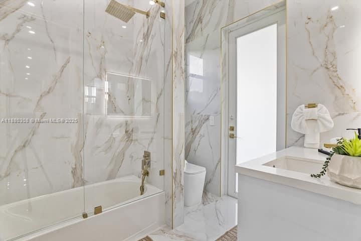 Bathroom, Glass Shower, Interior, Marble, Marble Walls