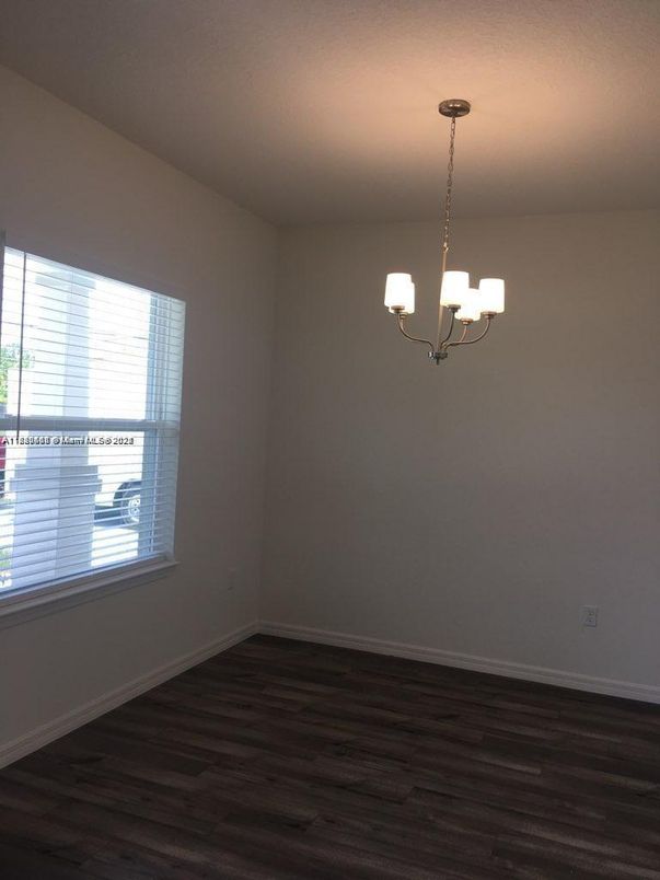 Chandelier, Empty room, Interior, Wood Texture Flooring