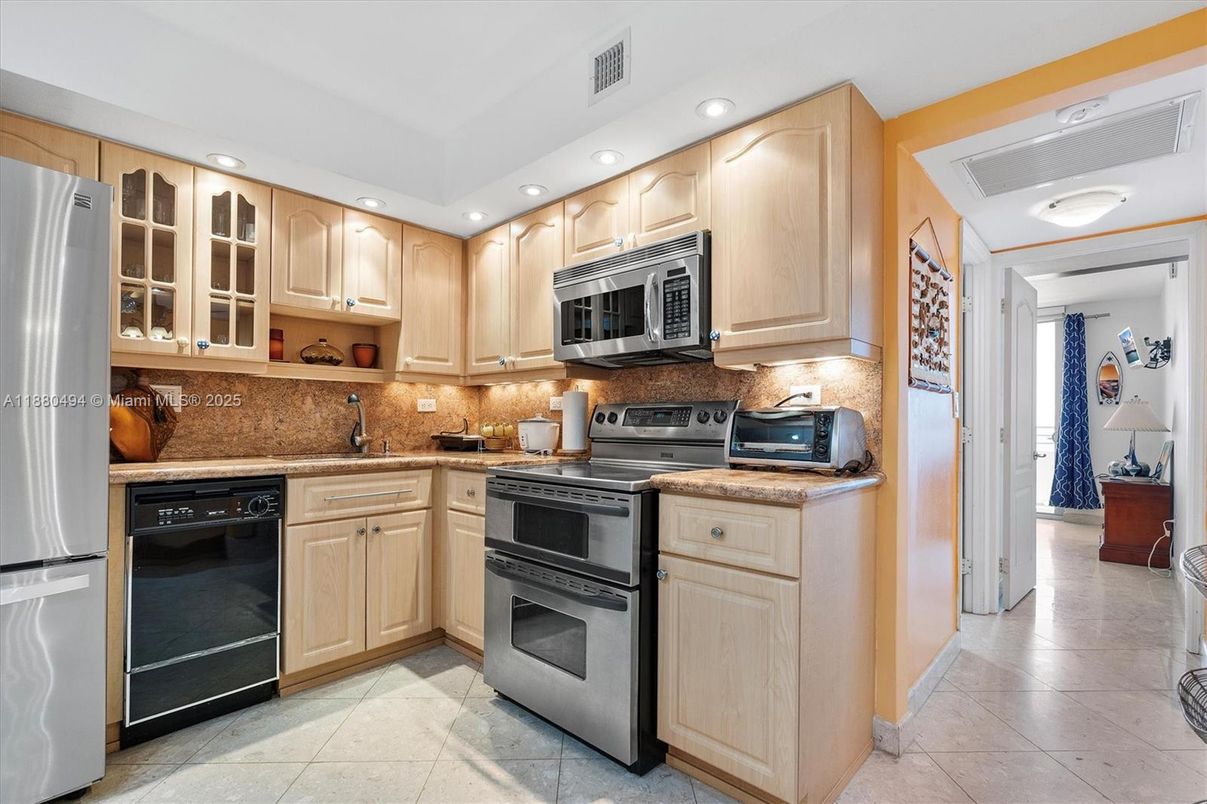 Interior, Kitchen, Recessed Lighting, Stainless Steel Appliances