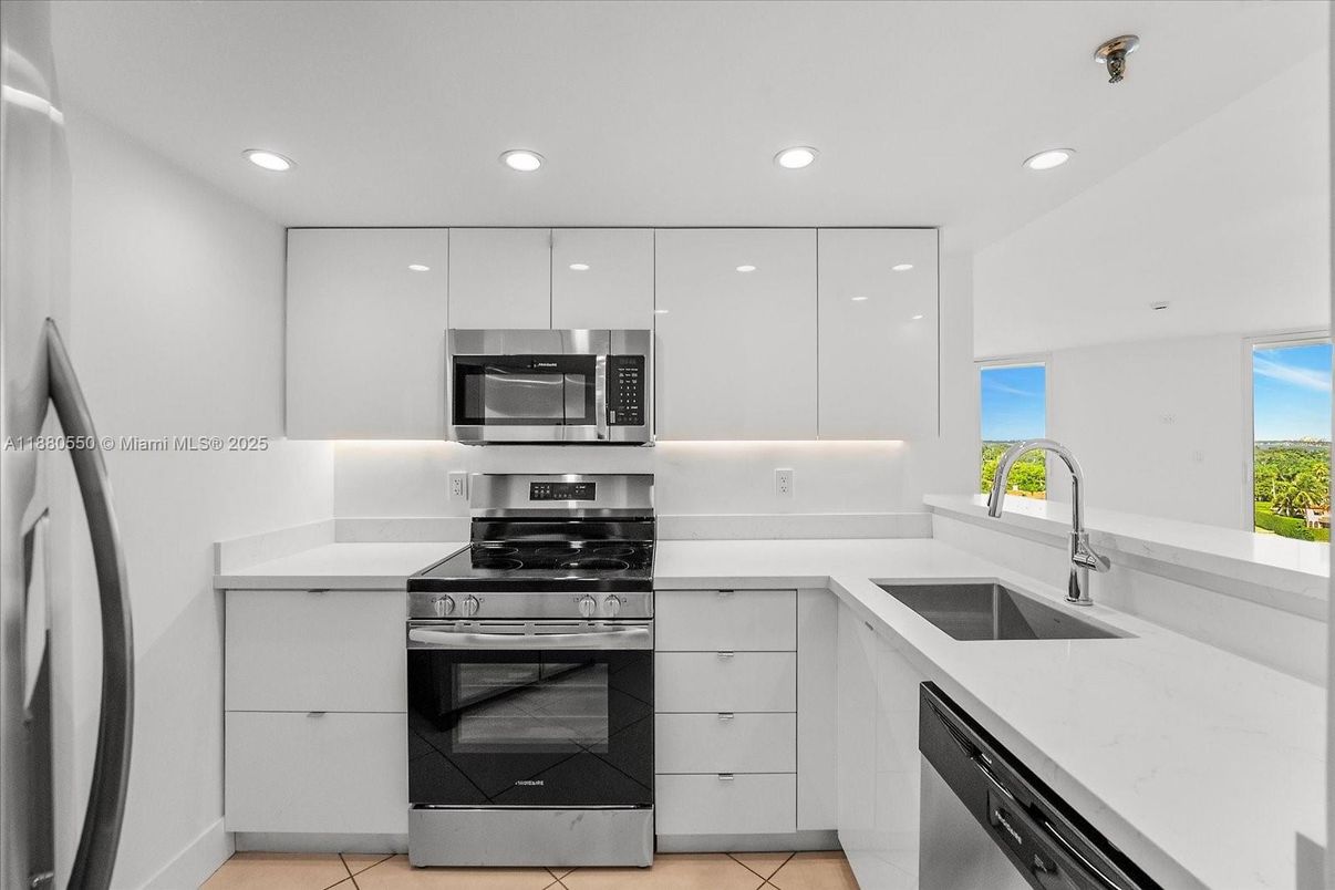 Interior, Kitchen, Recessed Lighting, Stainless Steel Appliances