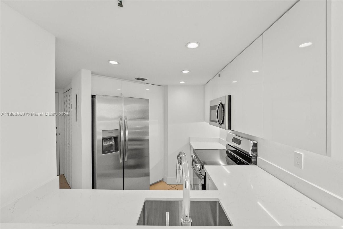Interior, Kitchen, Recessed Lighting, Stainless Steel Appliances