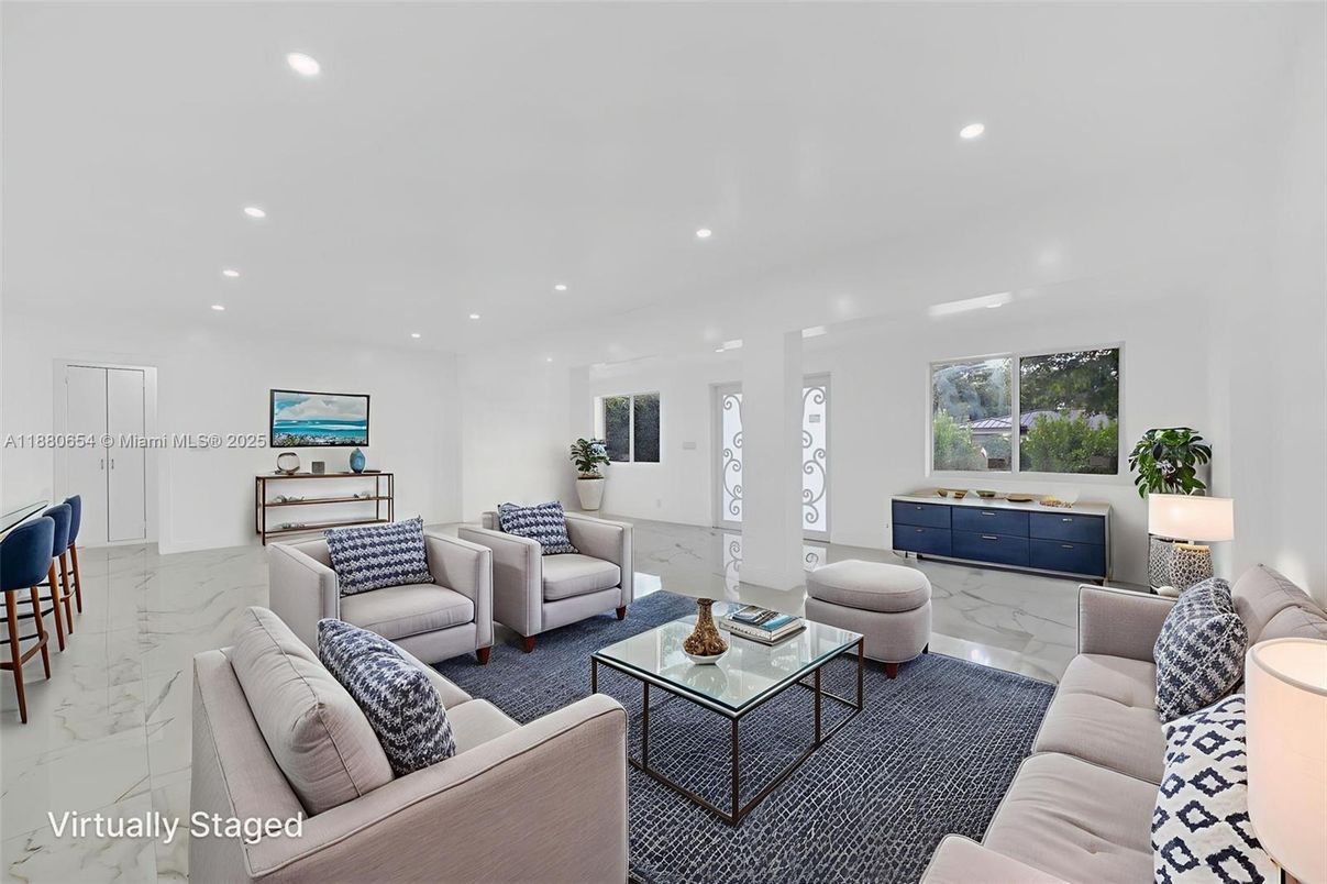Interior, Living room, Marble, Recessed Lighting
