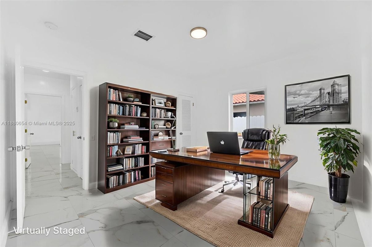 Home Office, Interior, Marble