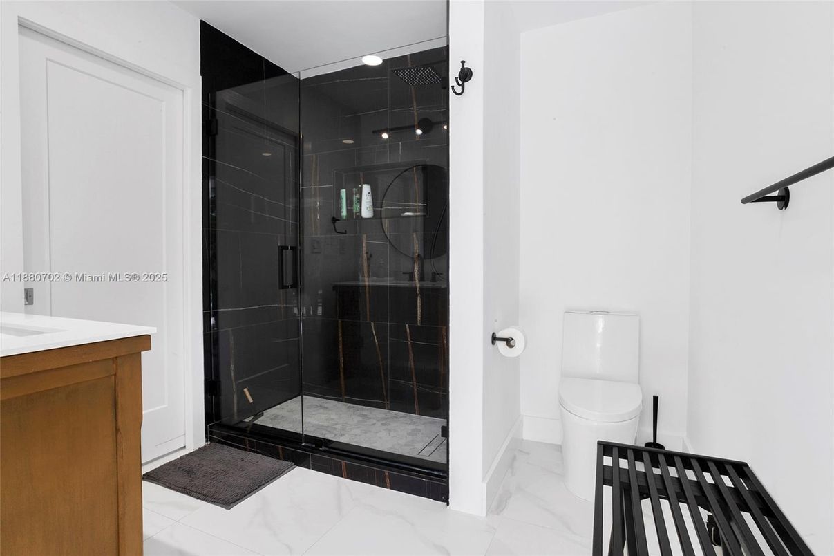 Bathroom, Glass Shower, Interior, Marble