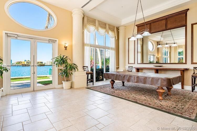 Billiard Table, Game Room, Interior, Pendant Lights, Water