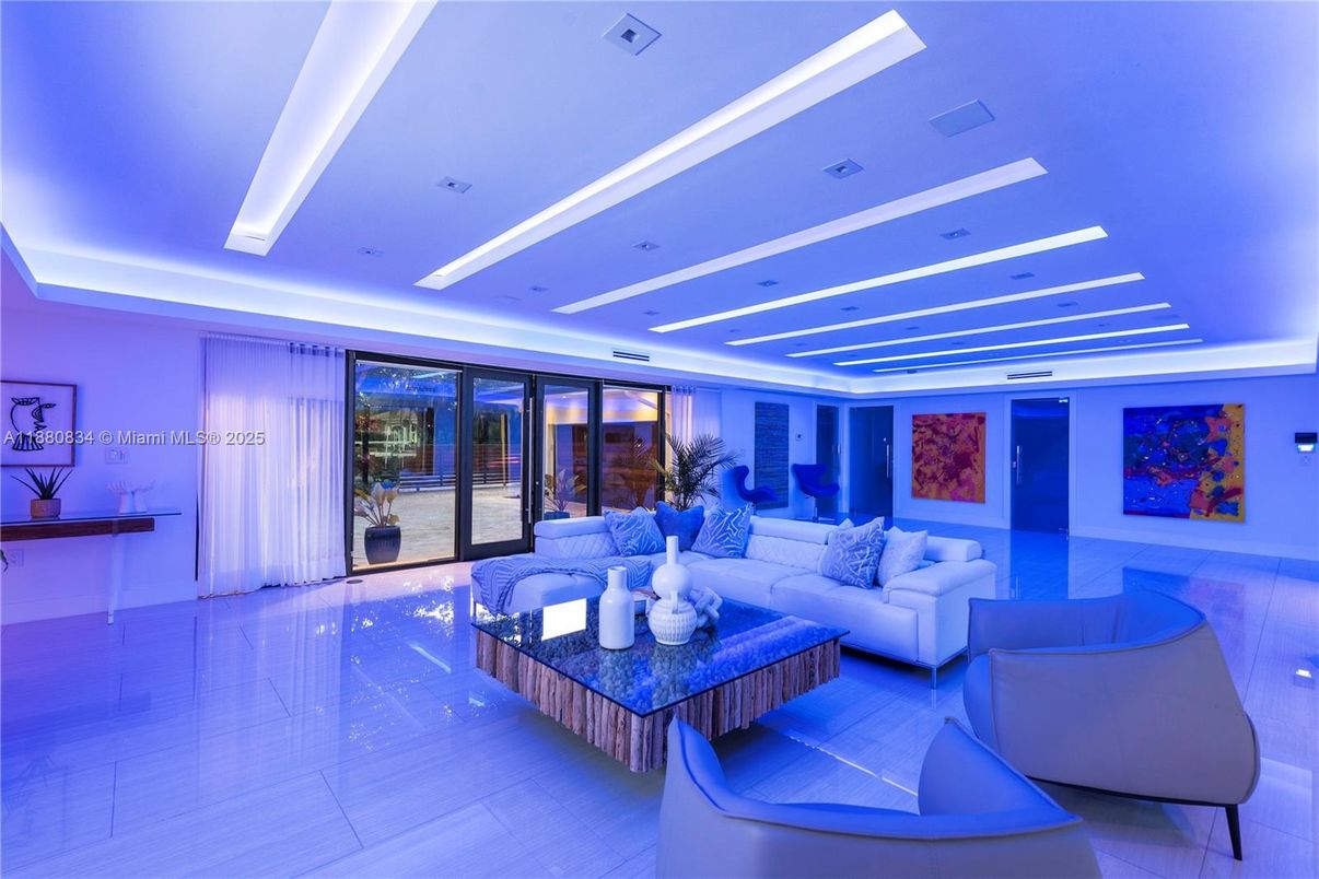 Interior, Living room, Recessed Lighting