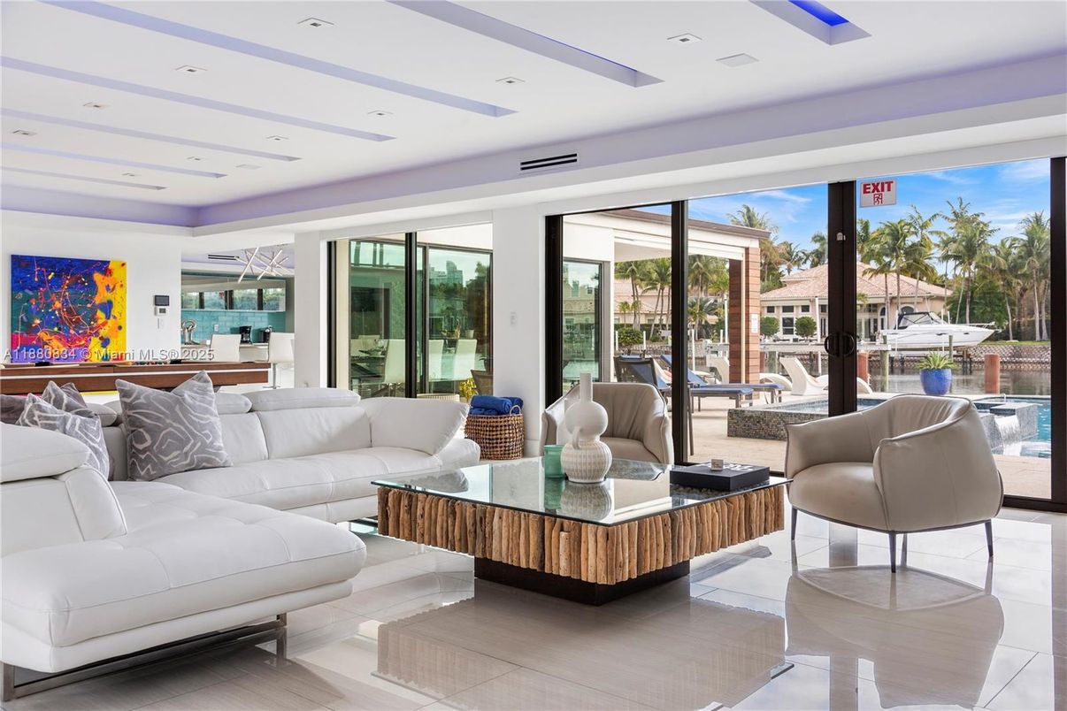 Interior, Living room, Recessed Lighting