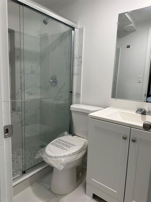 Bathroom, Glass Shower, Interior, Marble Walls