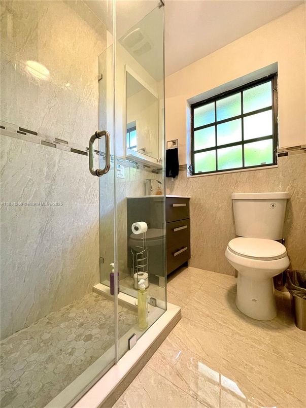 Bathroom, Glass Shower, Interior, Marble Walls