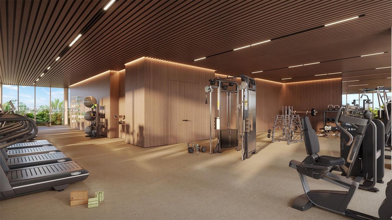 Fitness Equipment, Gym, Interior, Recessed Lighting