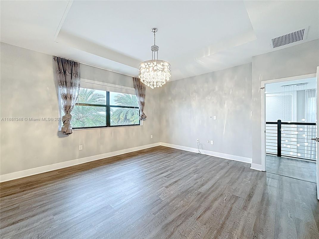 Chandelier, Empty room, Interior, Wood Texture Flooring