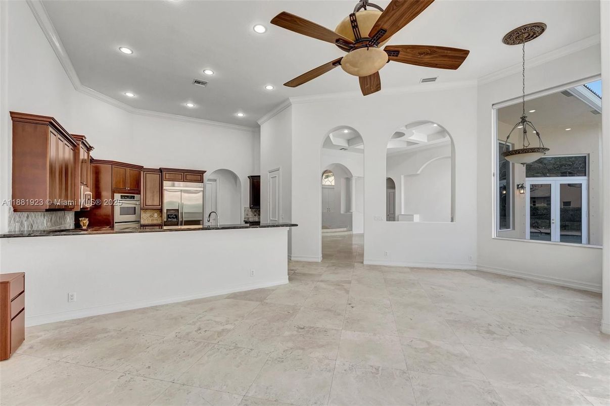 Interior, Kitchen, Pendant Lights, Recessed Lighting, Stainless Steel Appliances