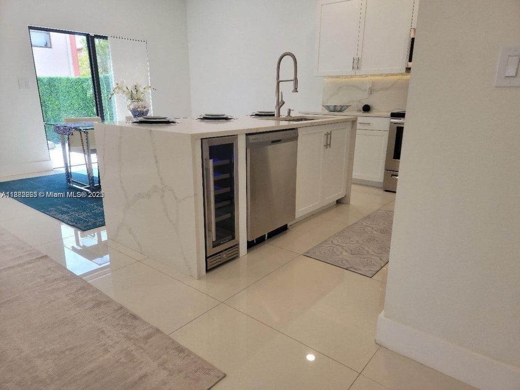 Interior, Kitchen, Marble Walls, Stainless Steel Appliances