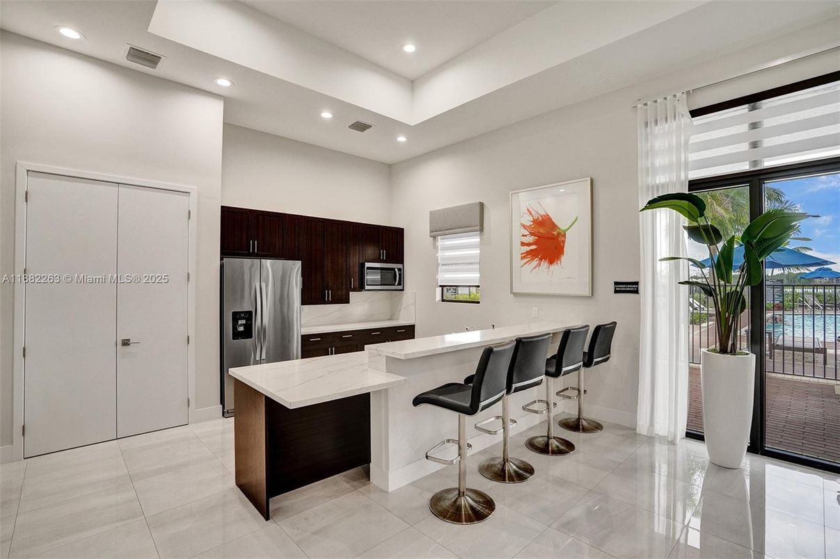 Interior, Kitchen, Recessed Lighting, Stainless Steel Appliances, Water
