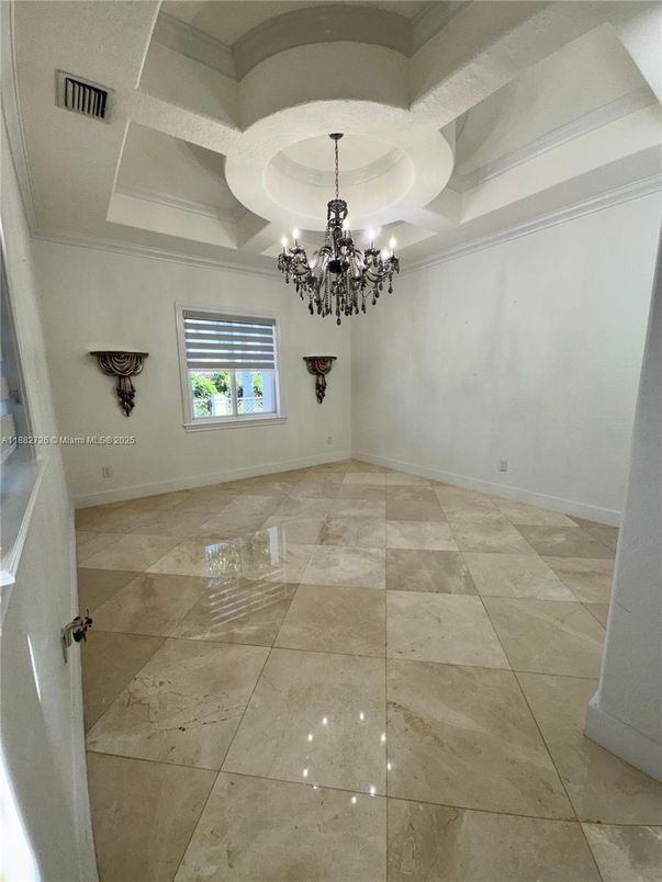 Chandelier, Empty room, Interior