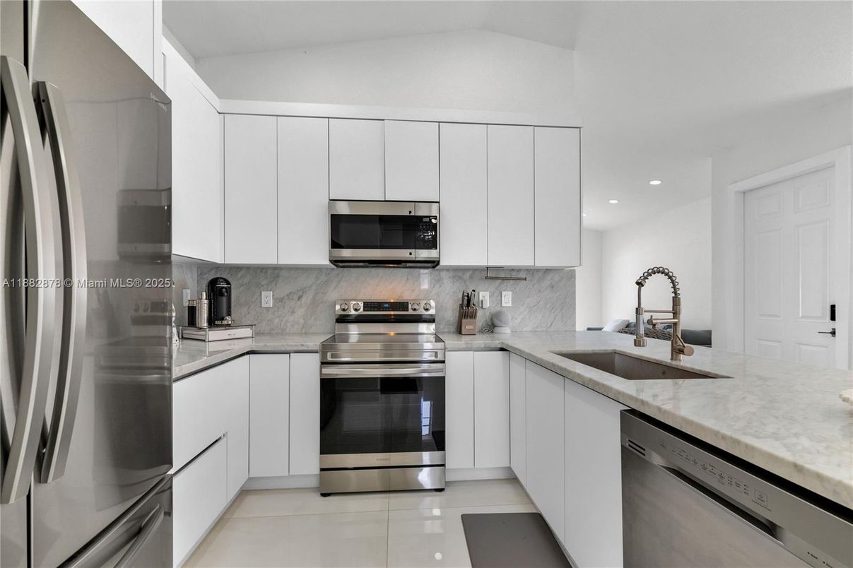 Interior, Kitchen, Recessed Lighting, Stainless Steel Appliances