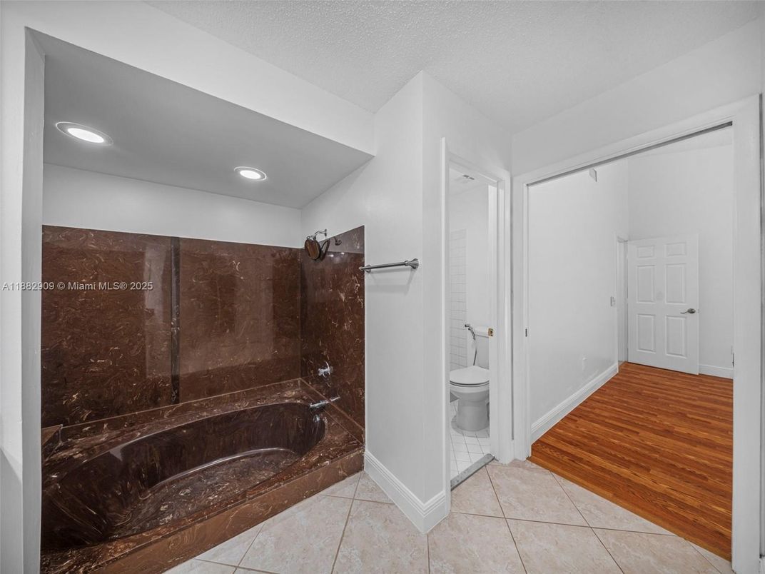 Bathroom, Interior, Recessed Lighting, Wood Texture Flooring