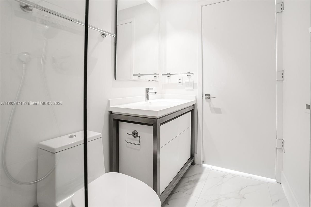 Bathroom, Glass Shower, Interior, Marble