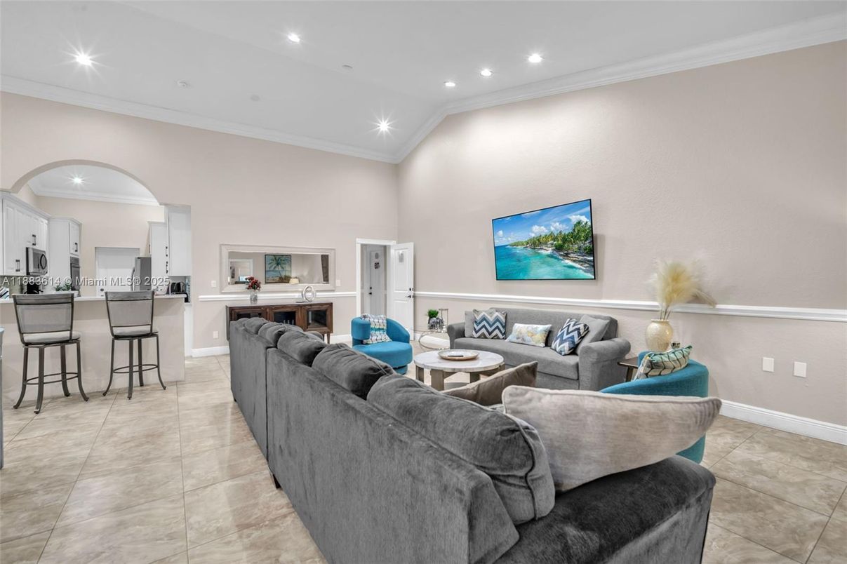 Interior, Kitchen, Living room, Recessed Lighting