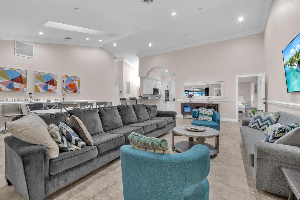Interior, Kitchen, Living room, Recessed Lighting