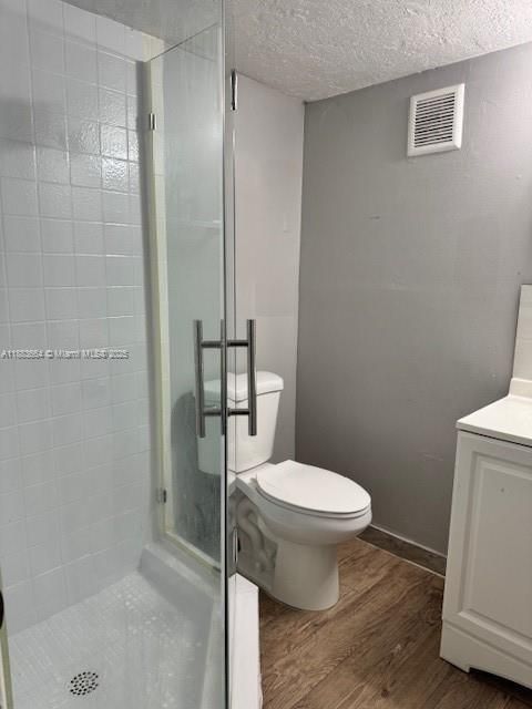 Bathroom, Glass Shower, Interior, Wood Texture Flooring