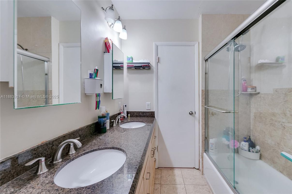 Bathroom, Dual Sink Vanities, Glass Shower, Interior