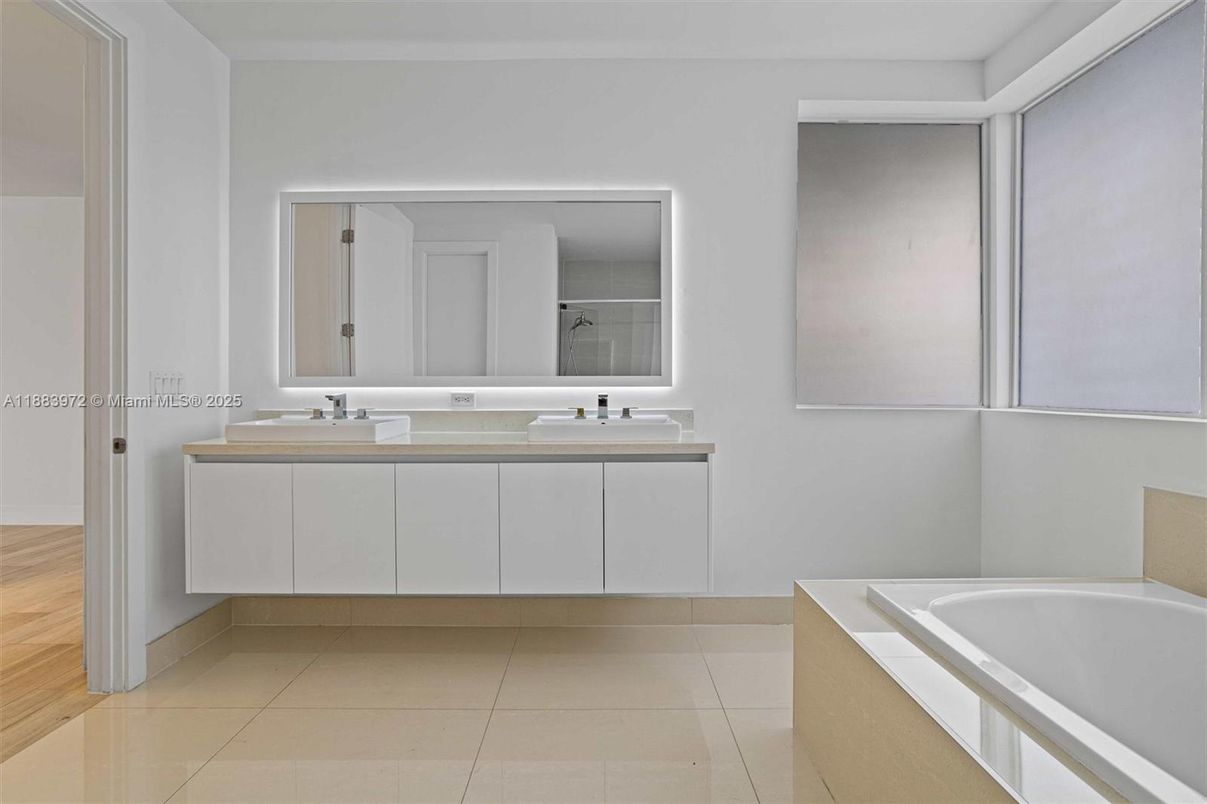 Bathroom, Dual Sink Vanities, Interior, Wood Texture Flooring