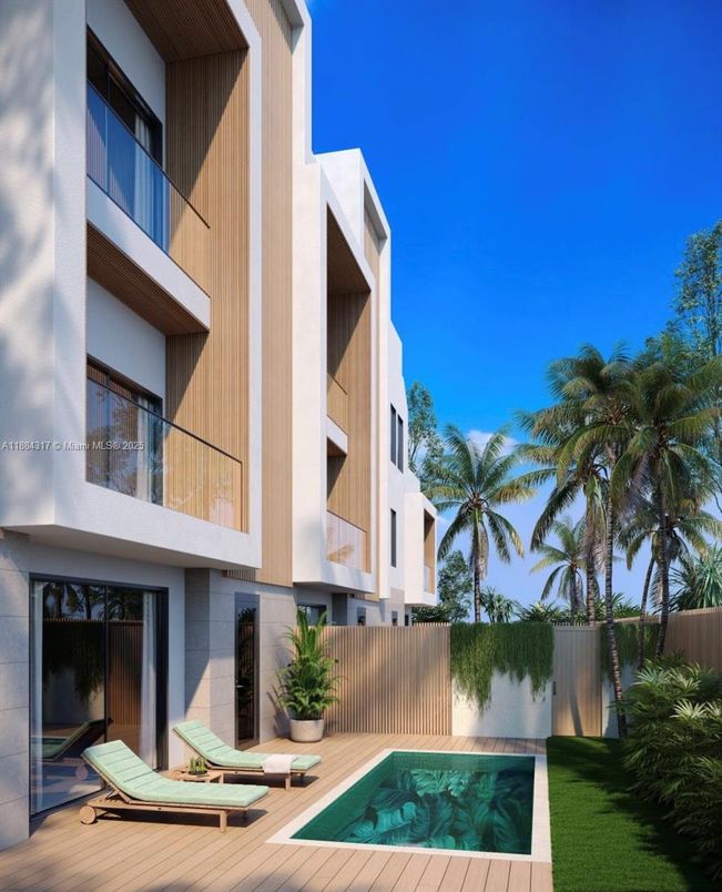 Exterior, Facade, Pool, Modern