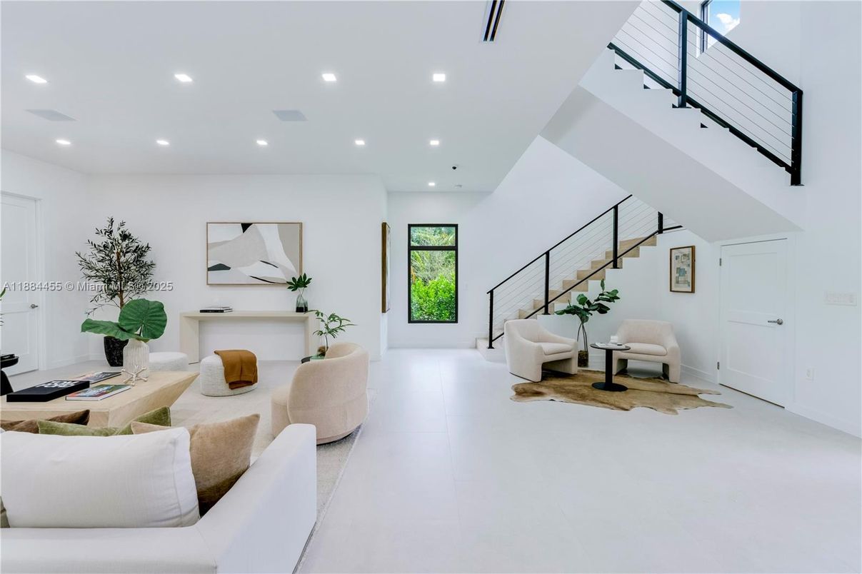Interior, Living room, Recessed Lighting