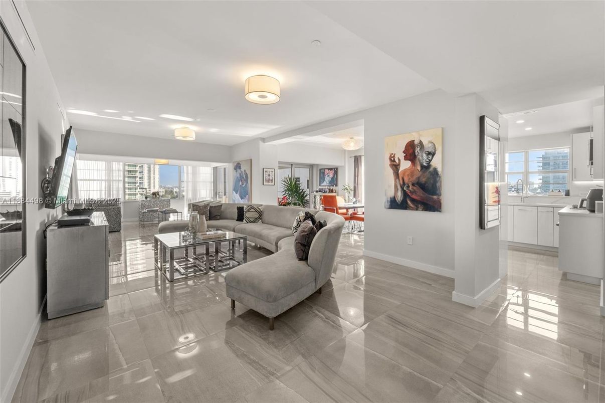 Interior, Living room, Recessed Lighting