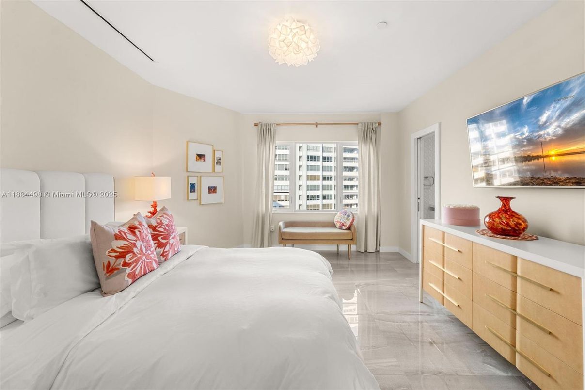 Bedroom, Chandelier, Interior