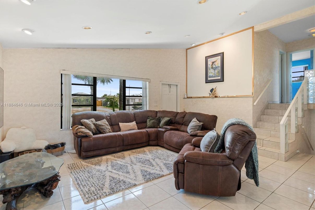 Interior, Living room, Recessed Lighting