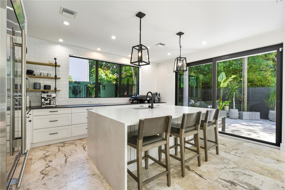 Interior, Kitchen, Pendant Lights, Recessed Lighting, Stainless Steel Appliances