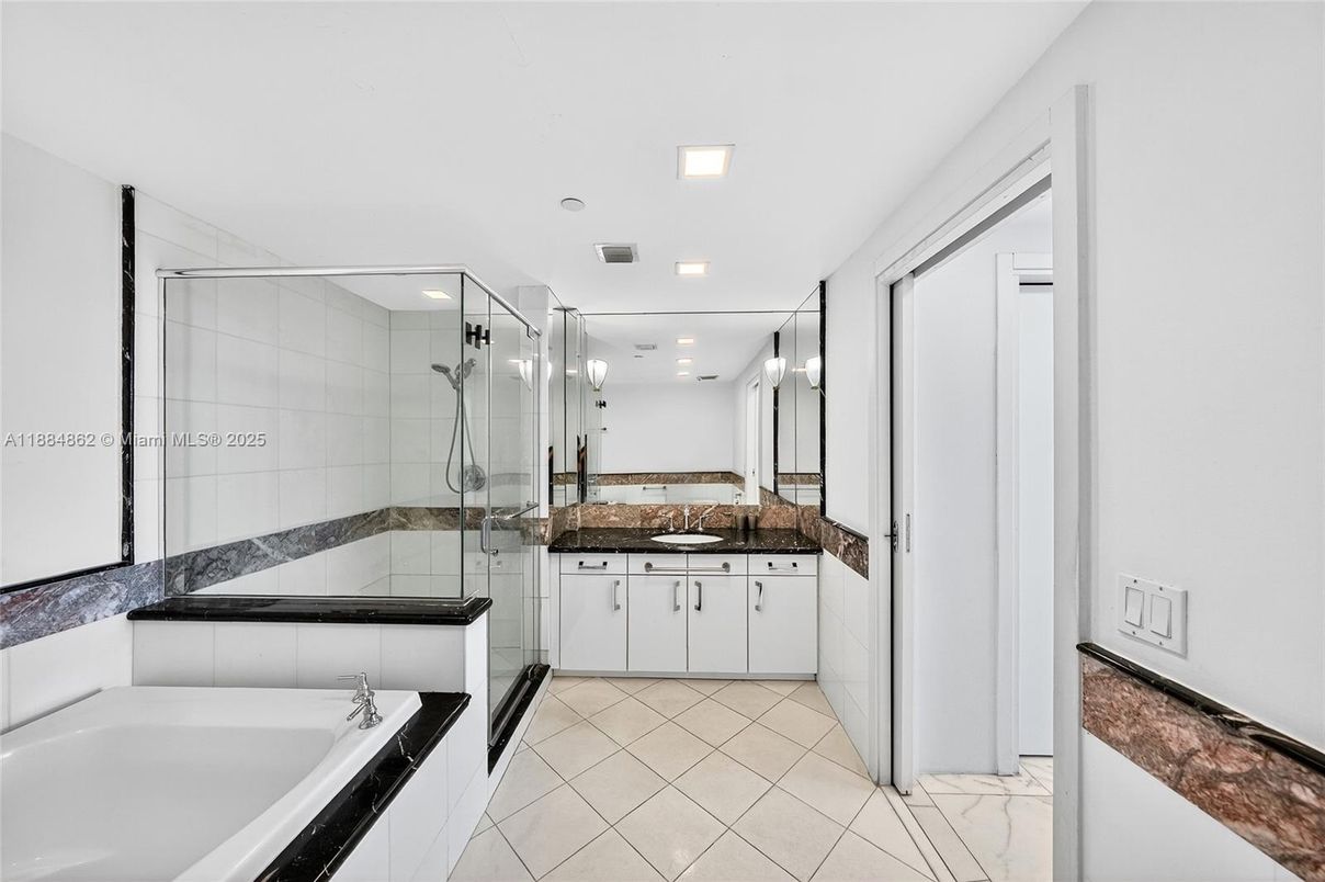 Interior, Marble, Recessed Lighting, Utility Closets, Washer