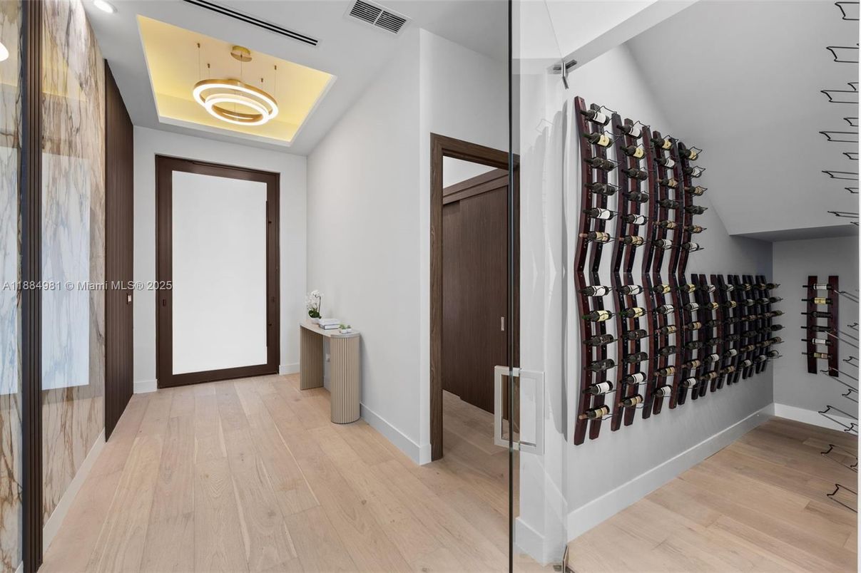 Interior, Recessed Lighting, Wine Storage, Wood Texture Flooring