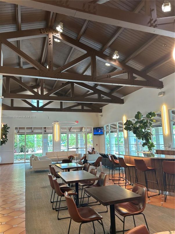 Dining room, Interior, Wooden Beams