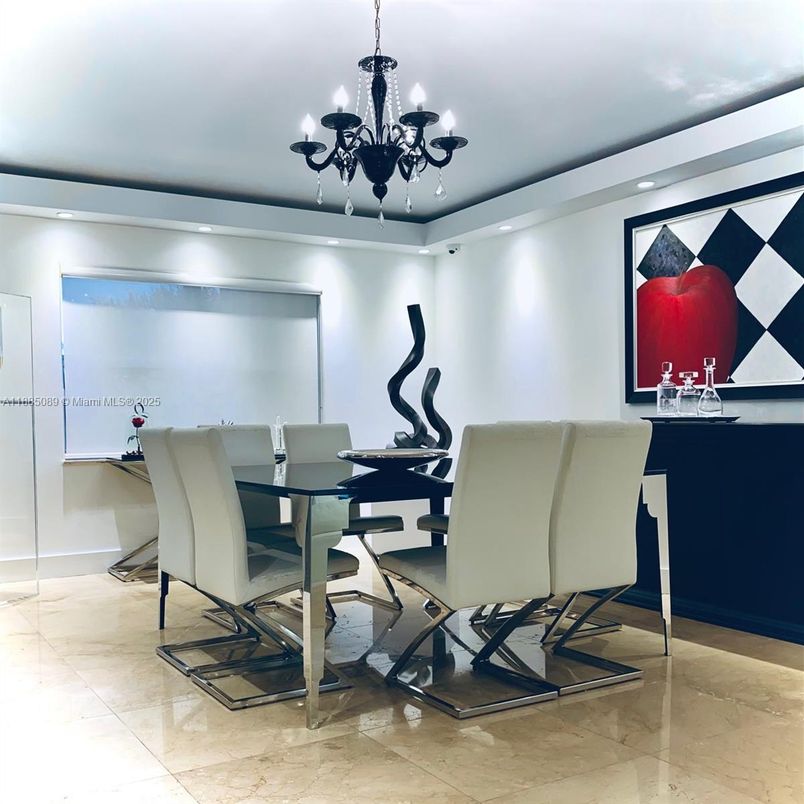 Chandelier, Dining room, Interior, Recessed Lighting