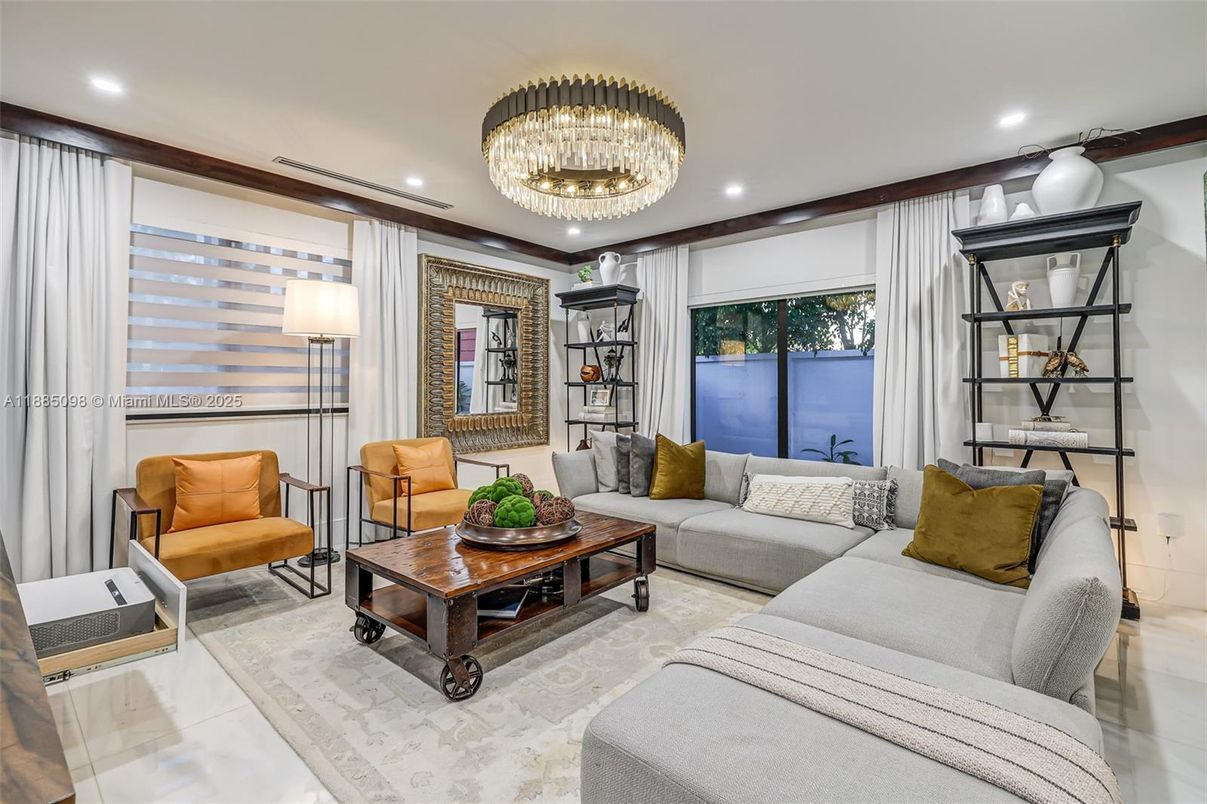 Chandelier, Interior, Living room, Recessed Lighting