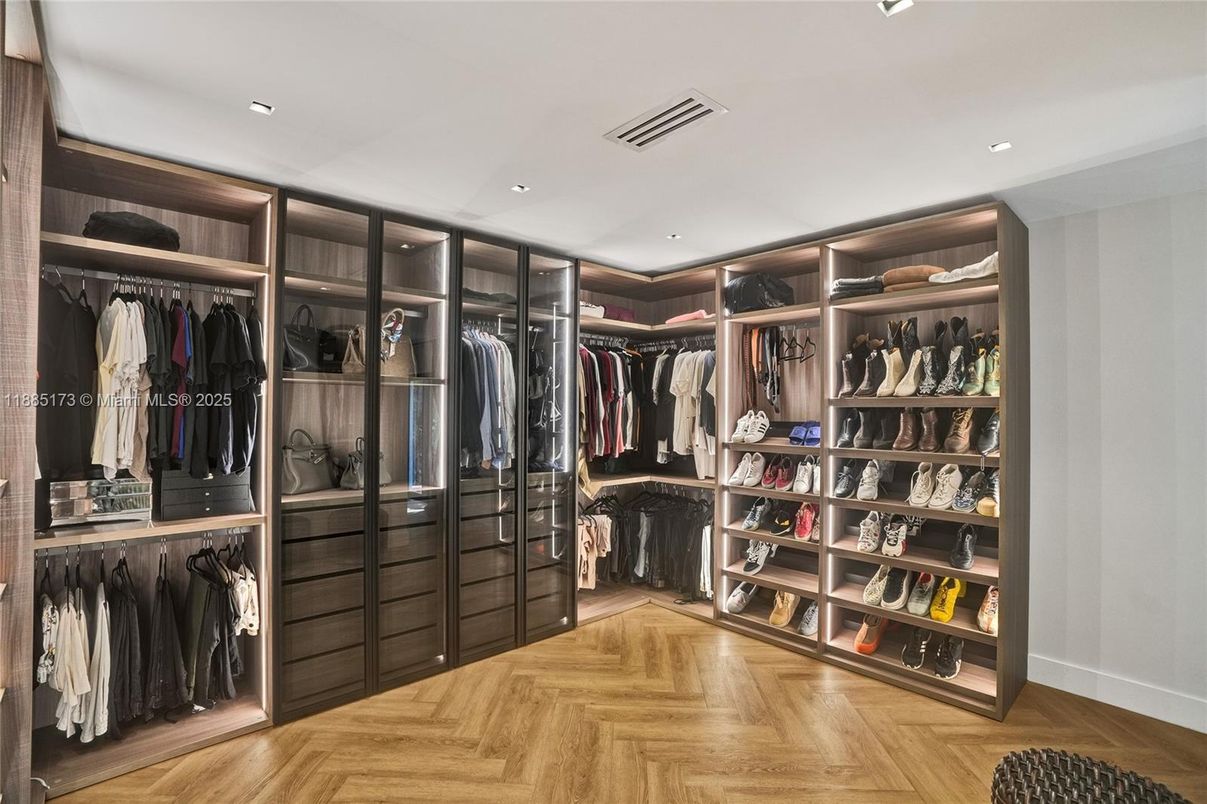 Interior, Recessed Lighting, Walk-in Closets, Wood Texture Flooring