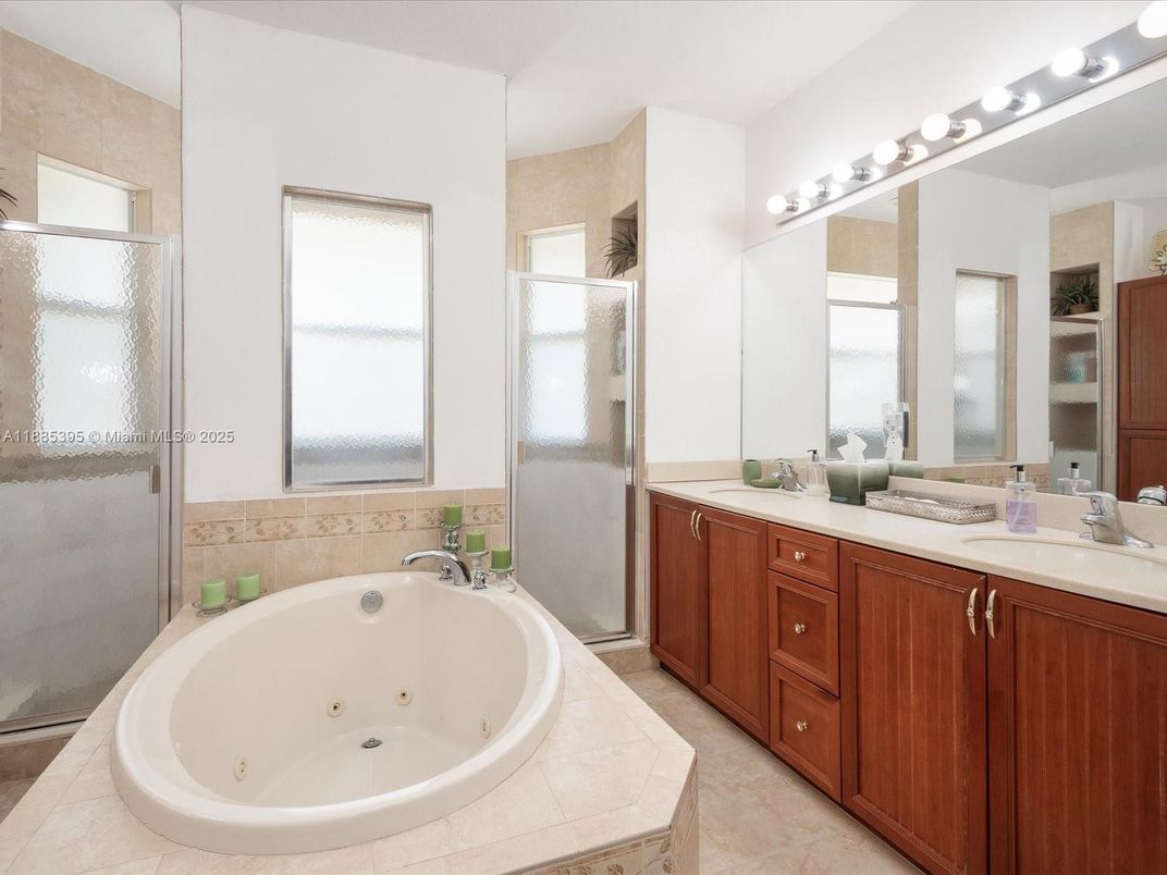 Bathroom, Dual Sink Vanities, Glass Shower, Interior