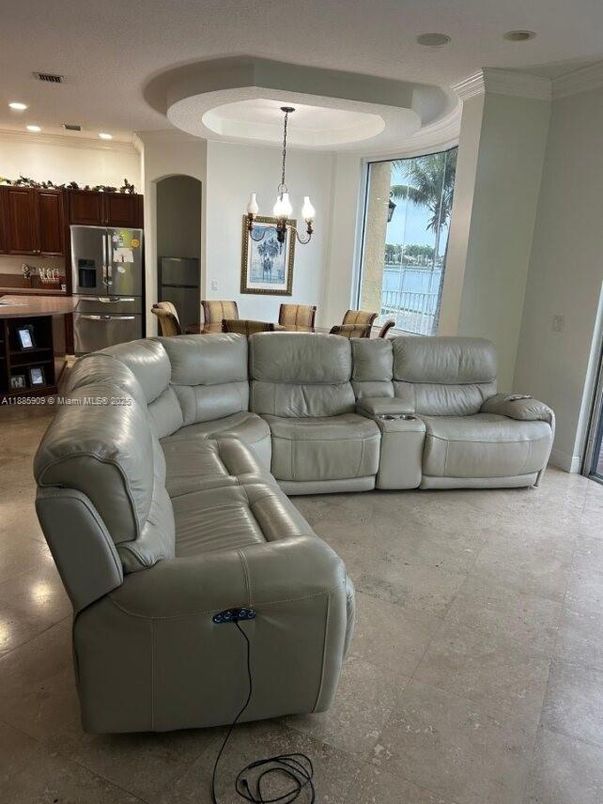 Dining room, Interior, Kitchen, Living room, Pendant Lights, Recessed Lighting, Stainless Steel Appliances